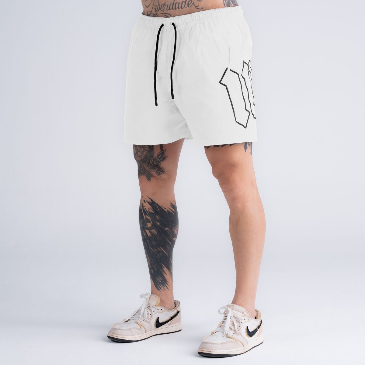 Shorts de Tactel Mith Nation Performance Embroidery Off White