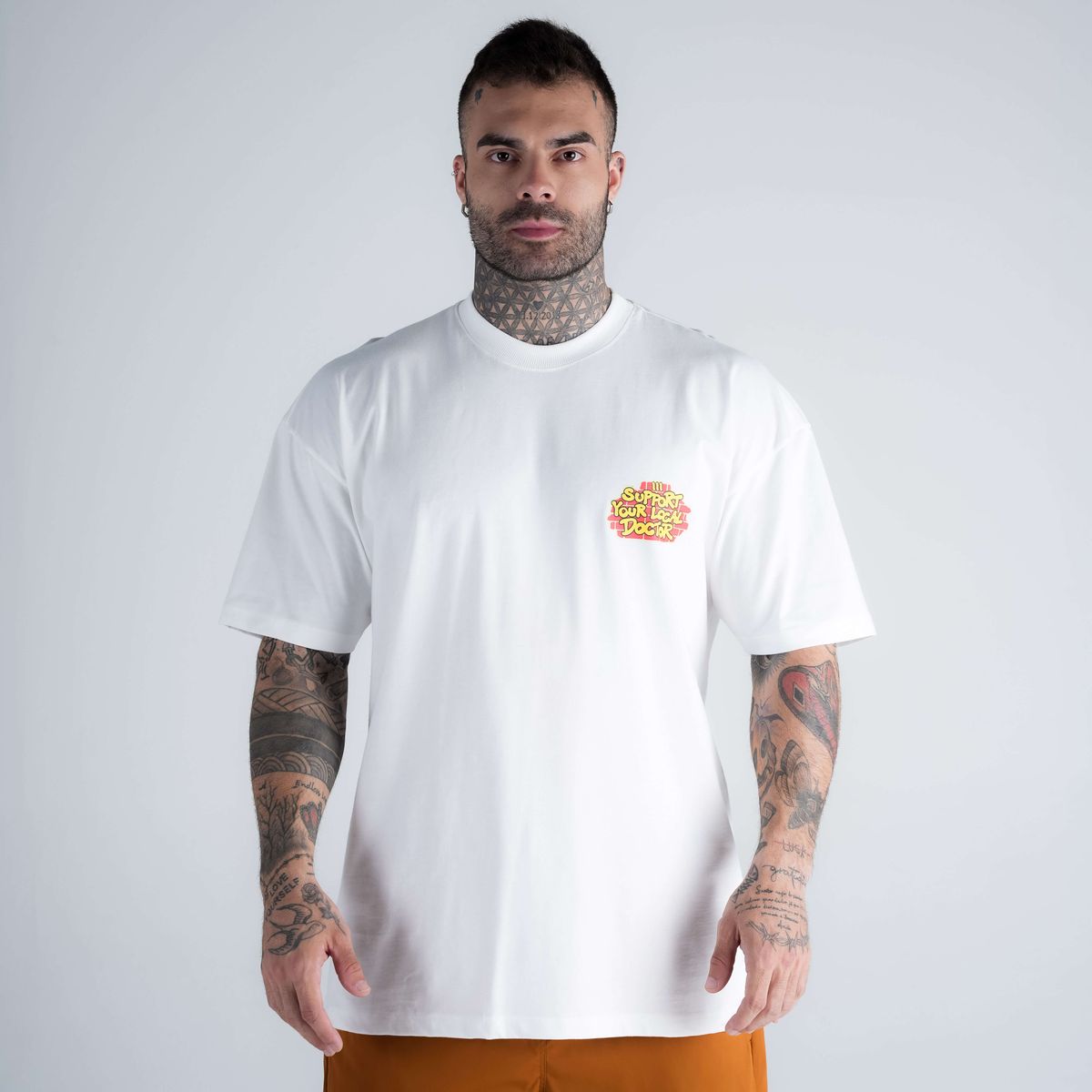 Camiseta Oversized Comam Frutas Support Your Local Off White