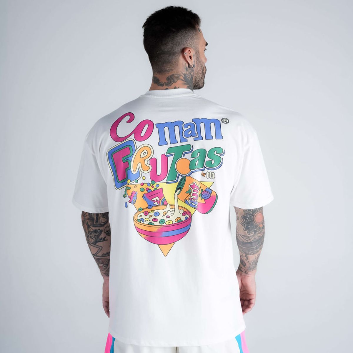 Camiseta Oversized Comam Frutas MM'S Off White