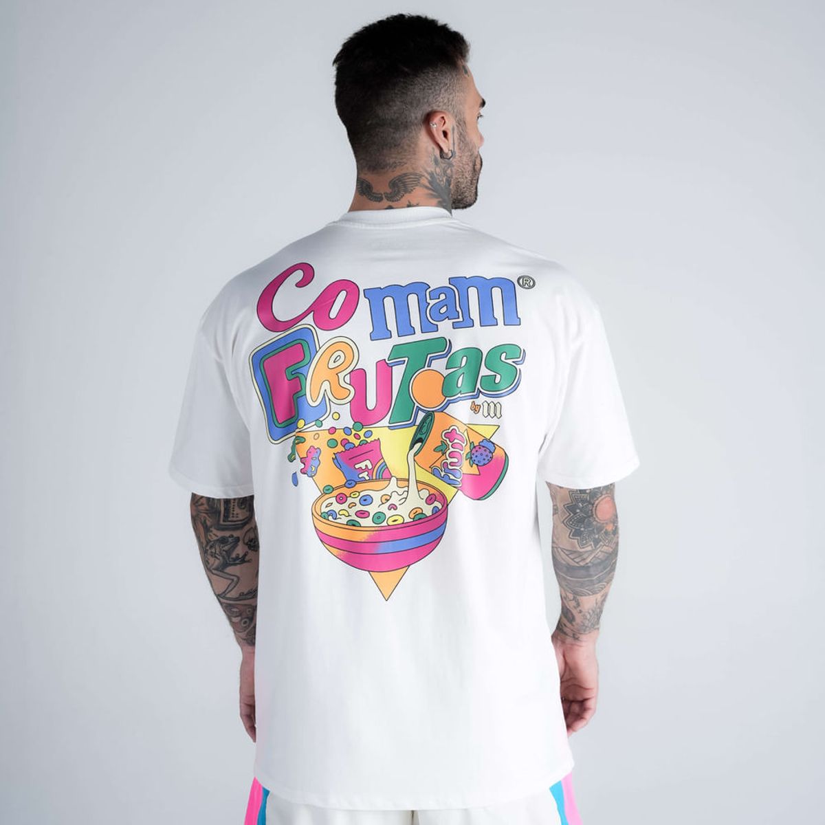 Camiseta Oversized Comam Frutas MM'S Off White