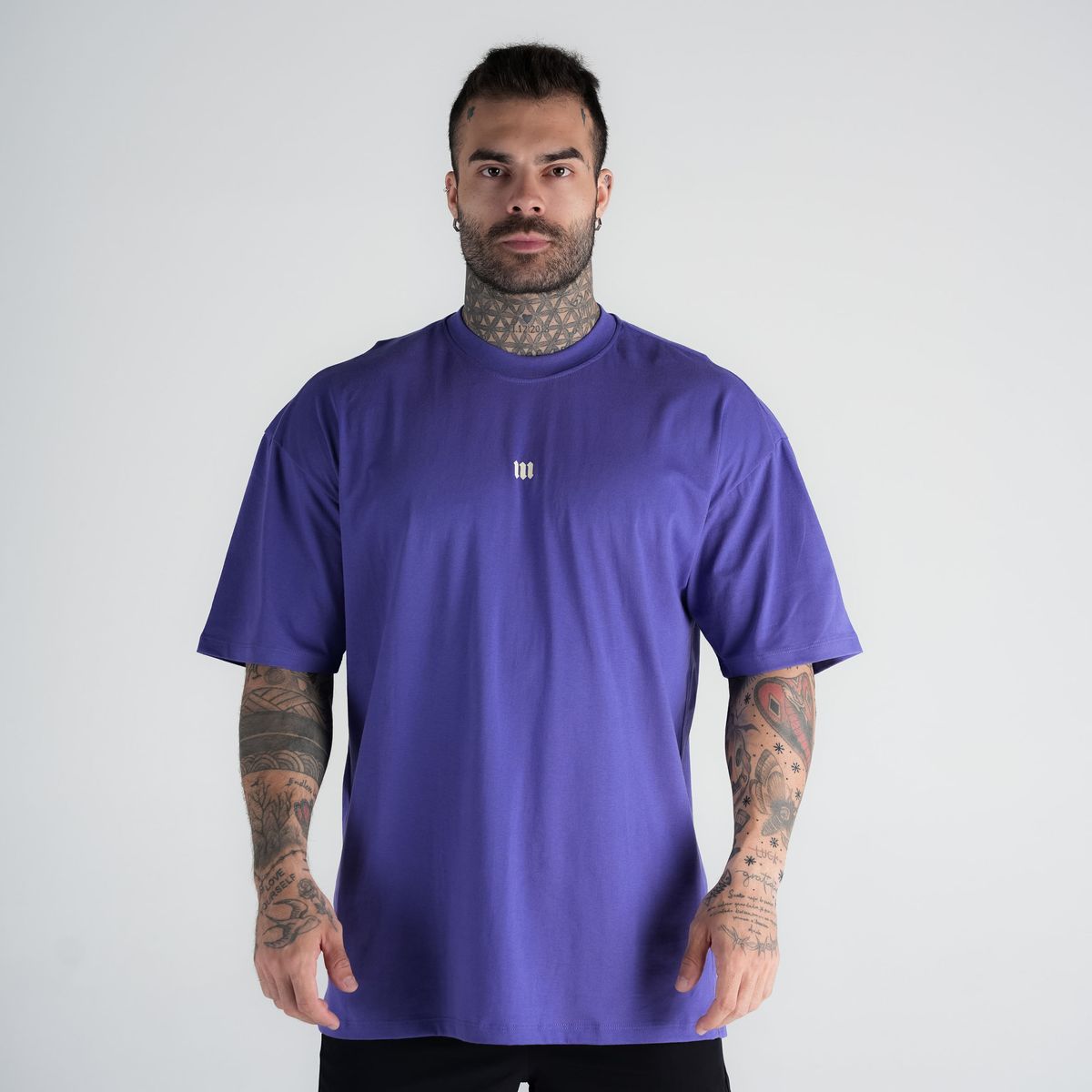 Camiseta Oversized Mith Nation Scribble Roxo