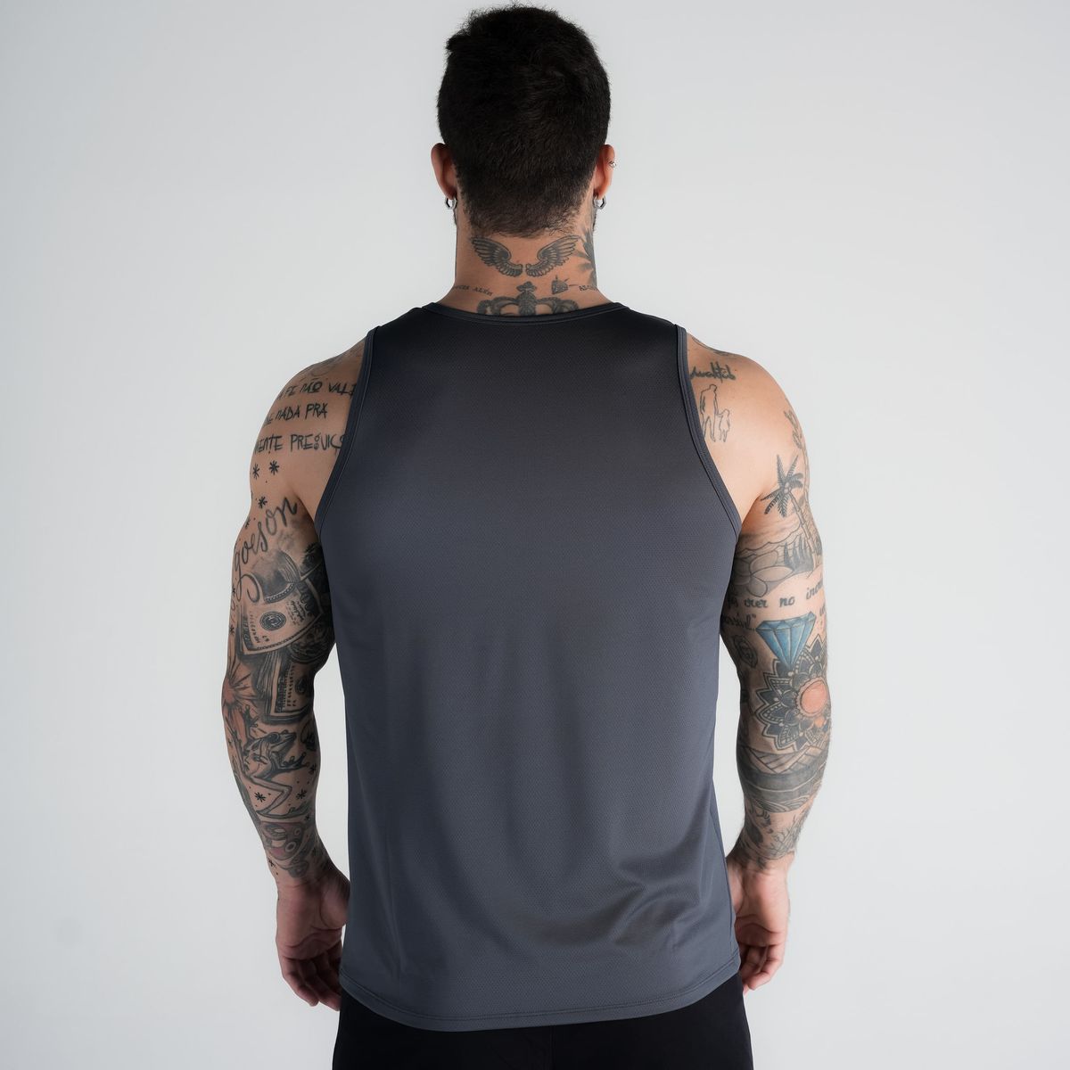 Regata Tank Top Dry Fit Logo Chumbo