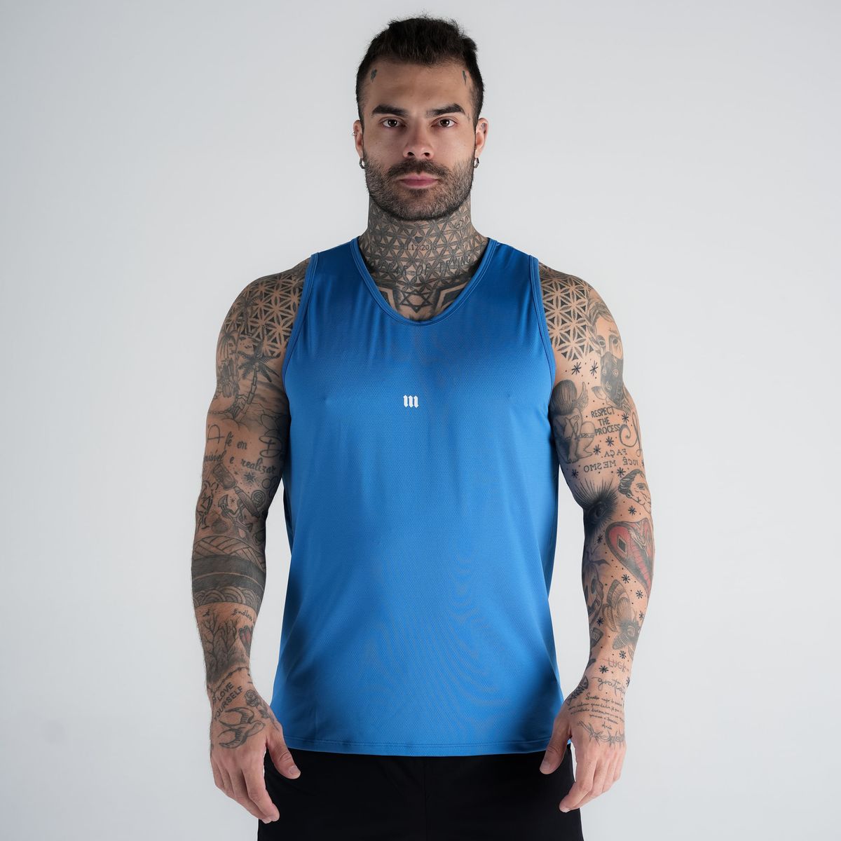 Regata Tank Top Dry Fit Logo Light Blue