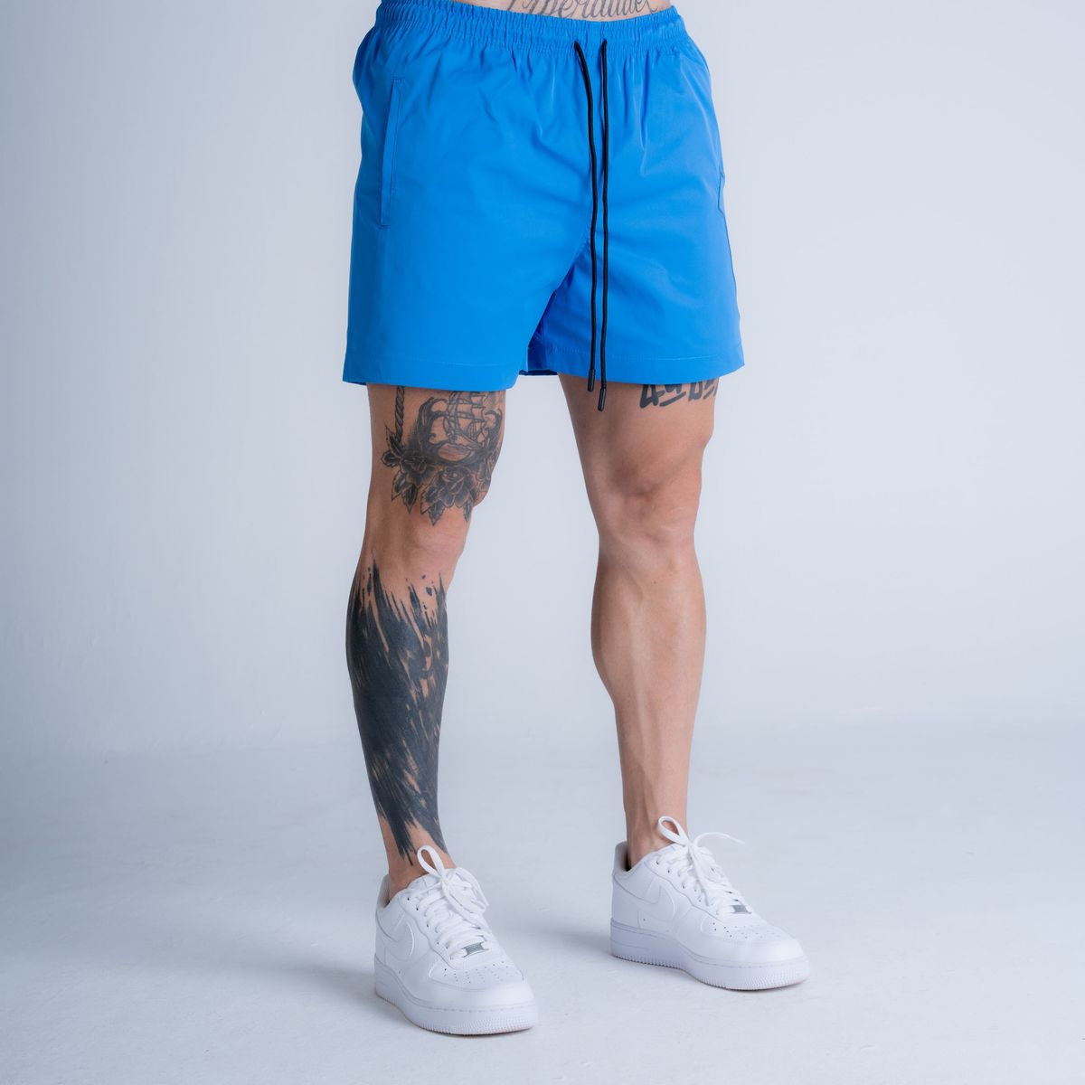 Shorts De Tactel Mith Nation Performance Embroidery Azul