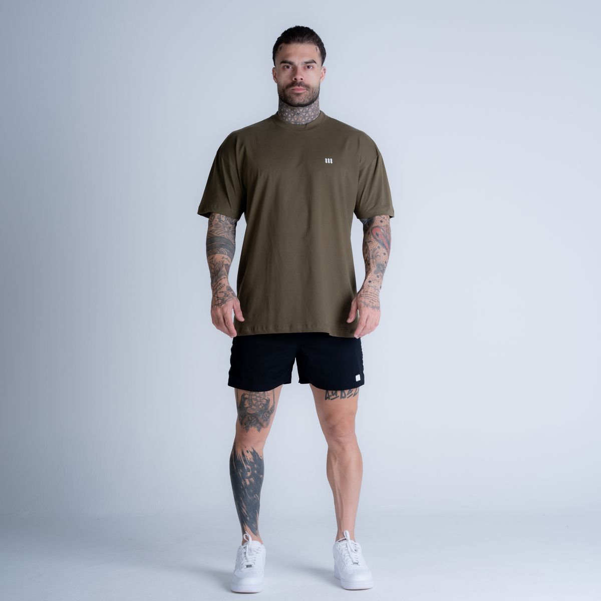 Camiseta Oversized Mith Nation Doodle Verde