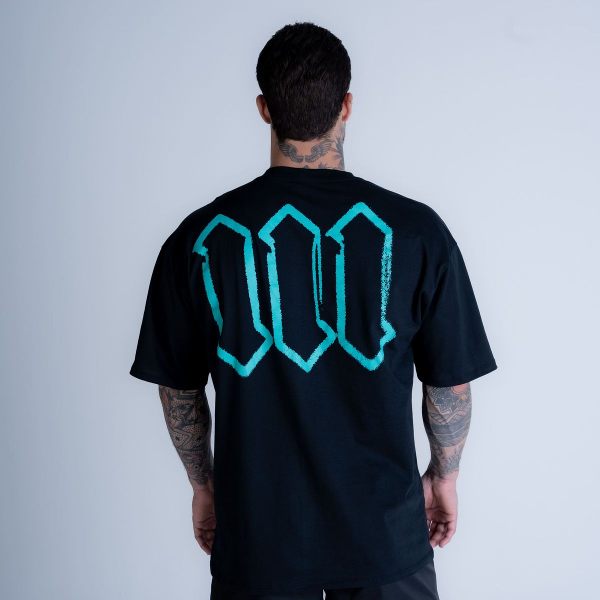 Camiseta Oversized Mith Nation Scribble Preto