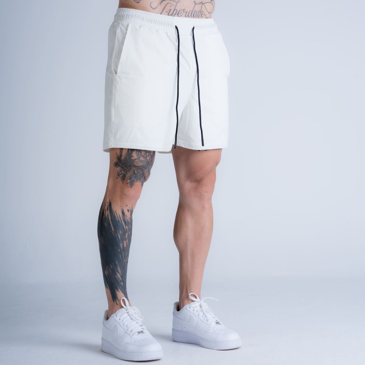 Shorts Curto de Tactel Mith Nation Off White