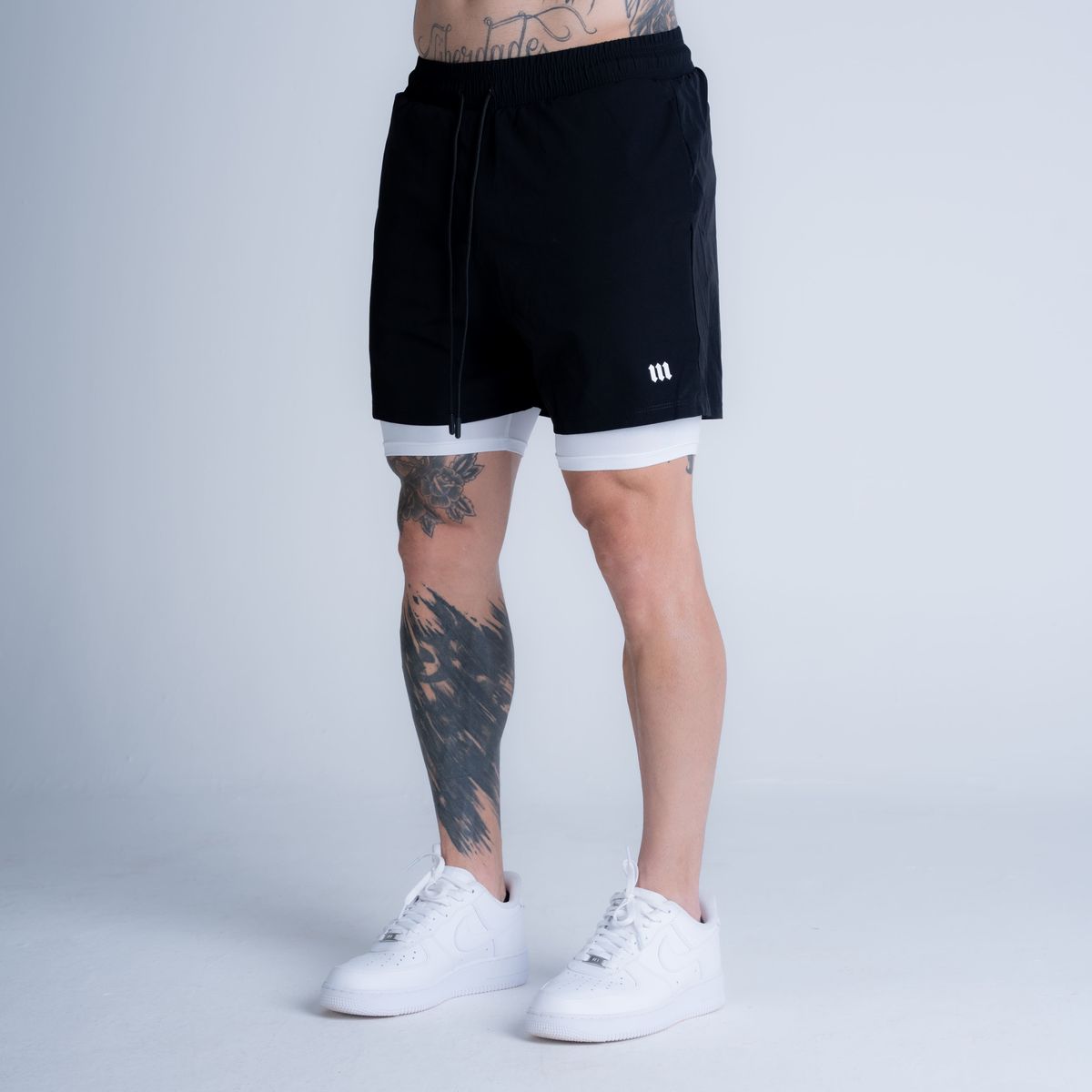 Shorts Tactel com Compressão Mith Nation Preto