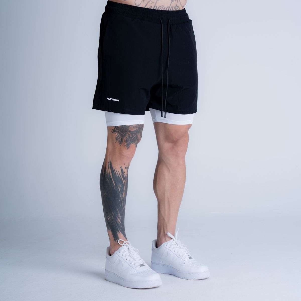 Shorts Tactel com Compressão Mith Nation Preto