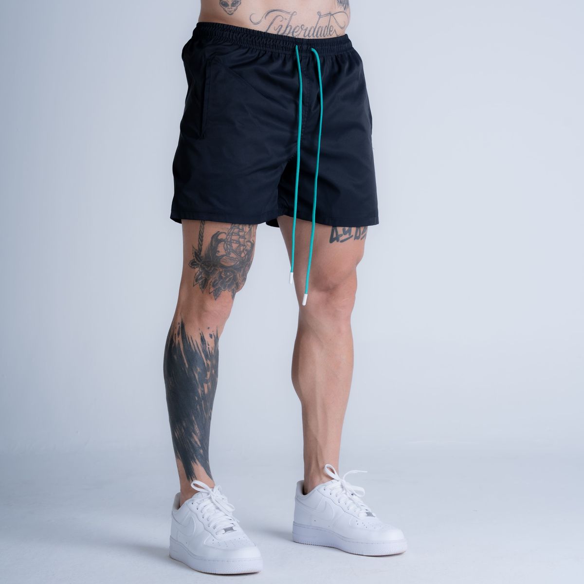 Shorts de Tactel Mith Nation Royal Preto