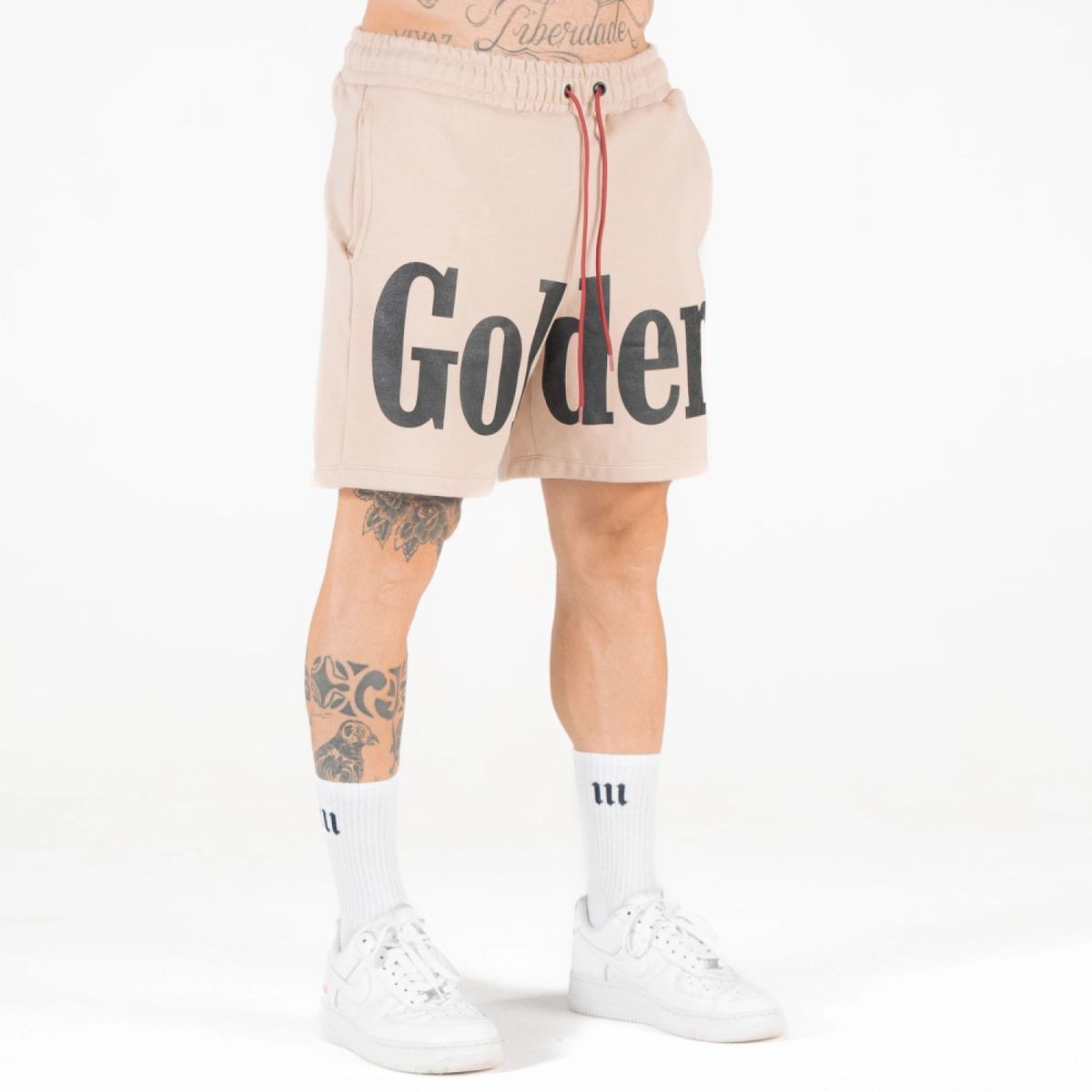 Shorts de Moletom Golden Era Bege