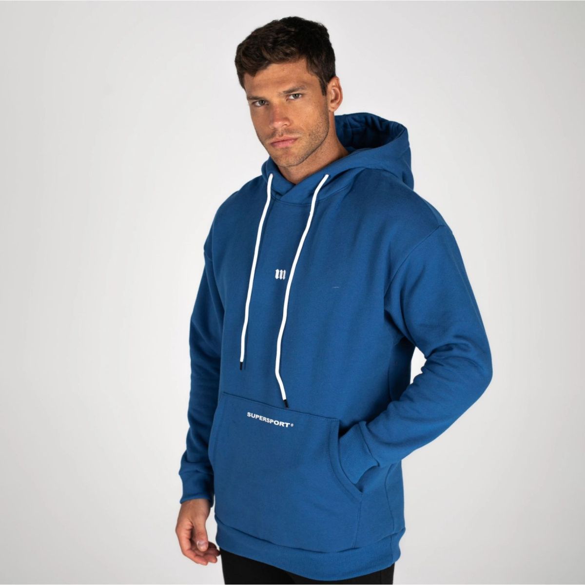 Blusa Moletom Oversized Capuz 03 Azul