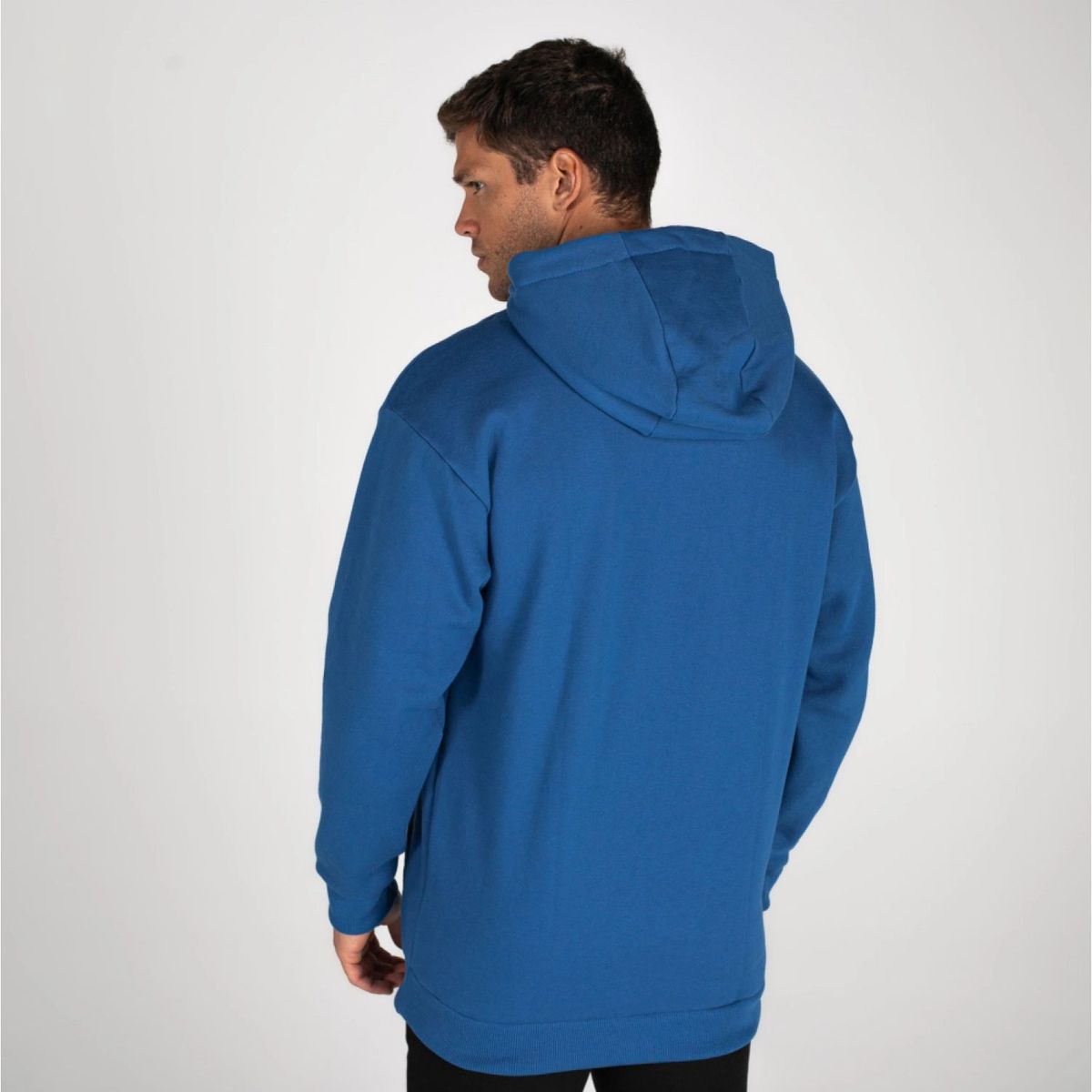 Blusa Moletom Oversized Capuz 03 Azul