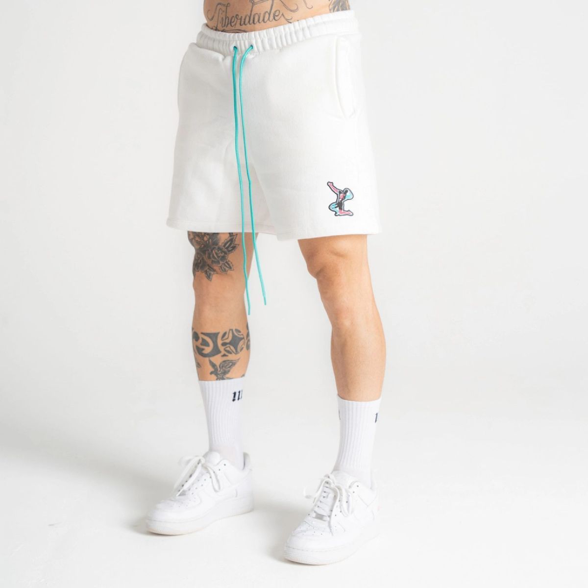 Shorts de Moletom Brandão Off White