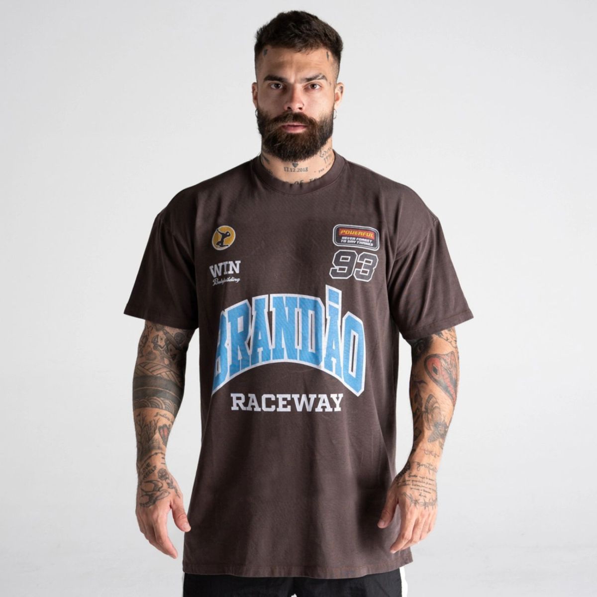 Camiseta Oversized Estonada Brandão Marrom