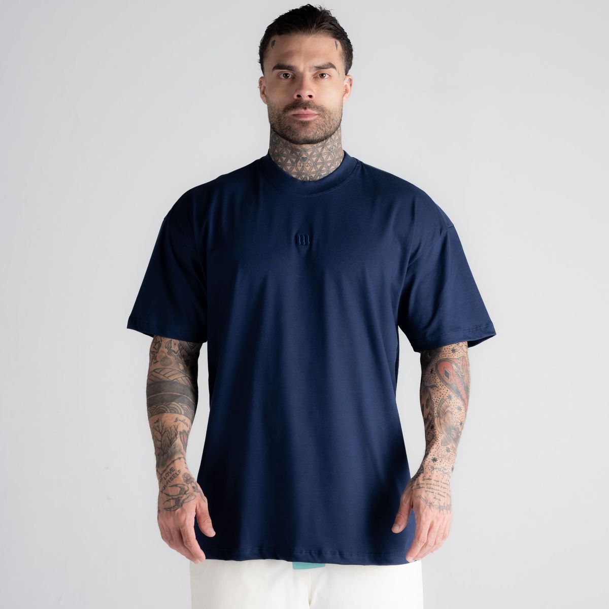Camiseta Oversized Mith Nation Adornment Marinho