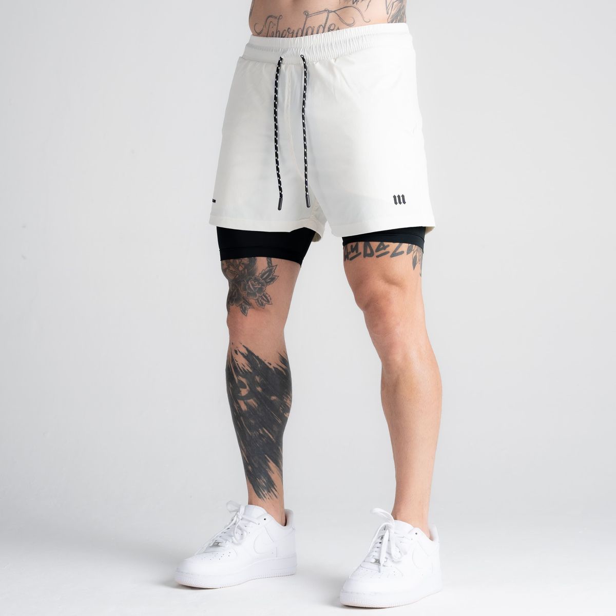 Shorts Tactel Com Compressão Mith Nation Off White