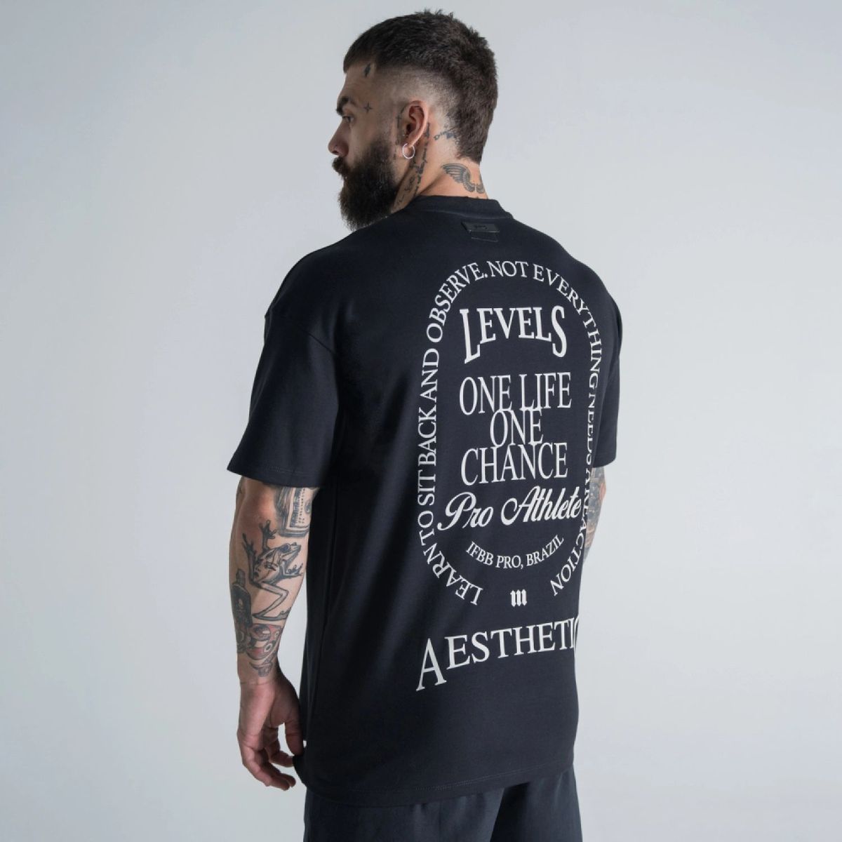 Camiseta Oversized Levels Preto