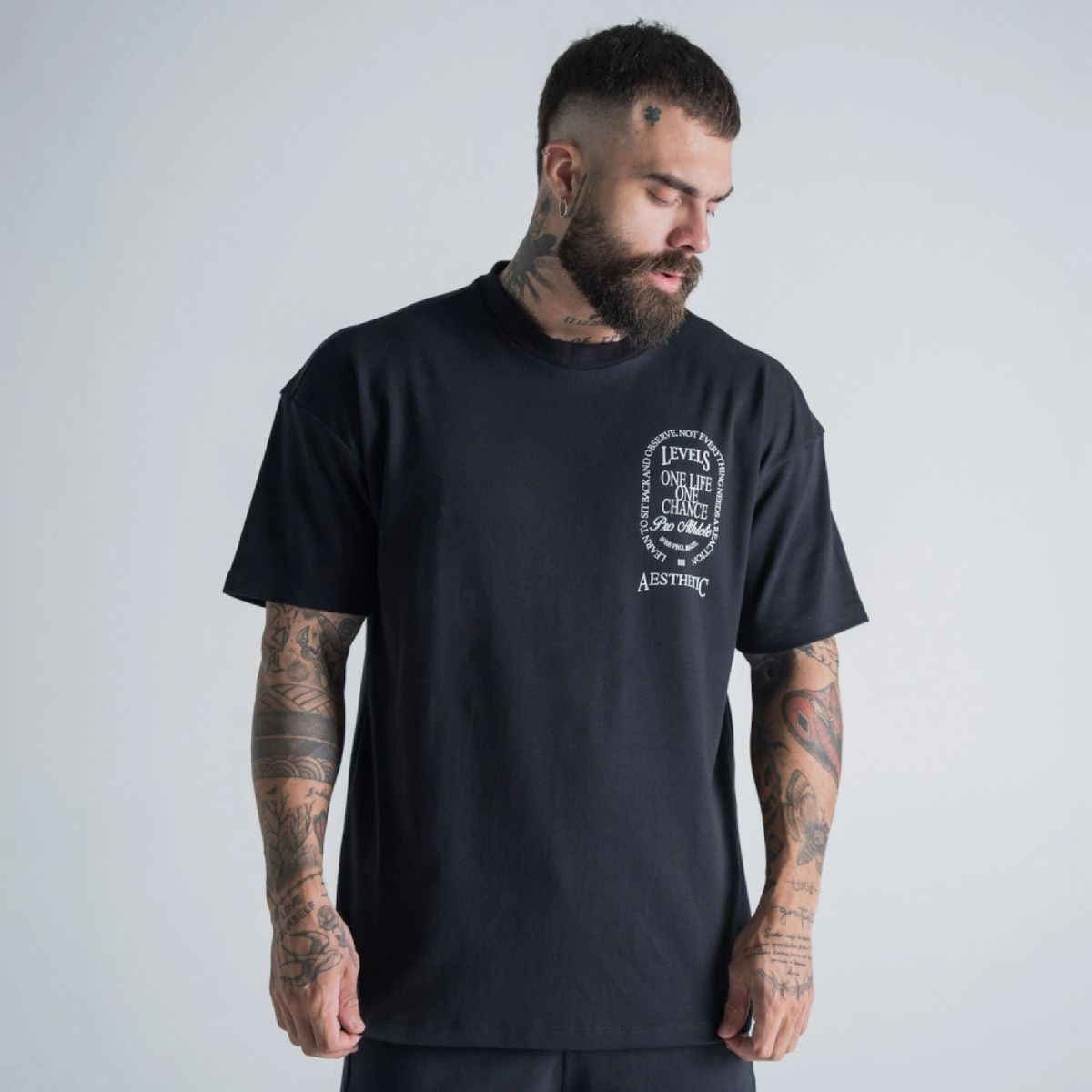 Camiseta Oversized Levels Preto