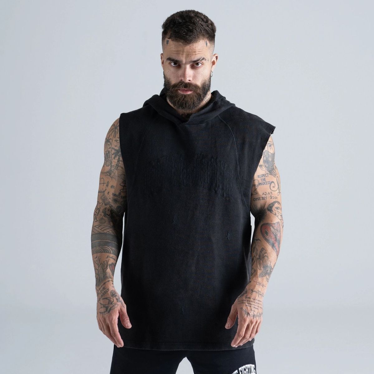 Regata Drop Shoulder Capuz Estonada Mith Athl Fight Club Preto