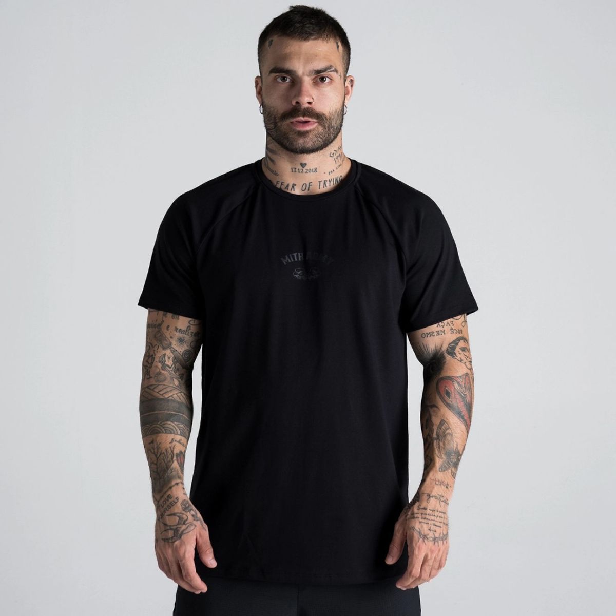 Camiseta Raglan Mith Army Visionary Eagles Preto