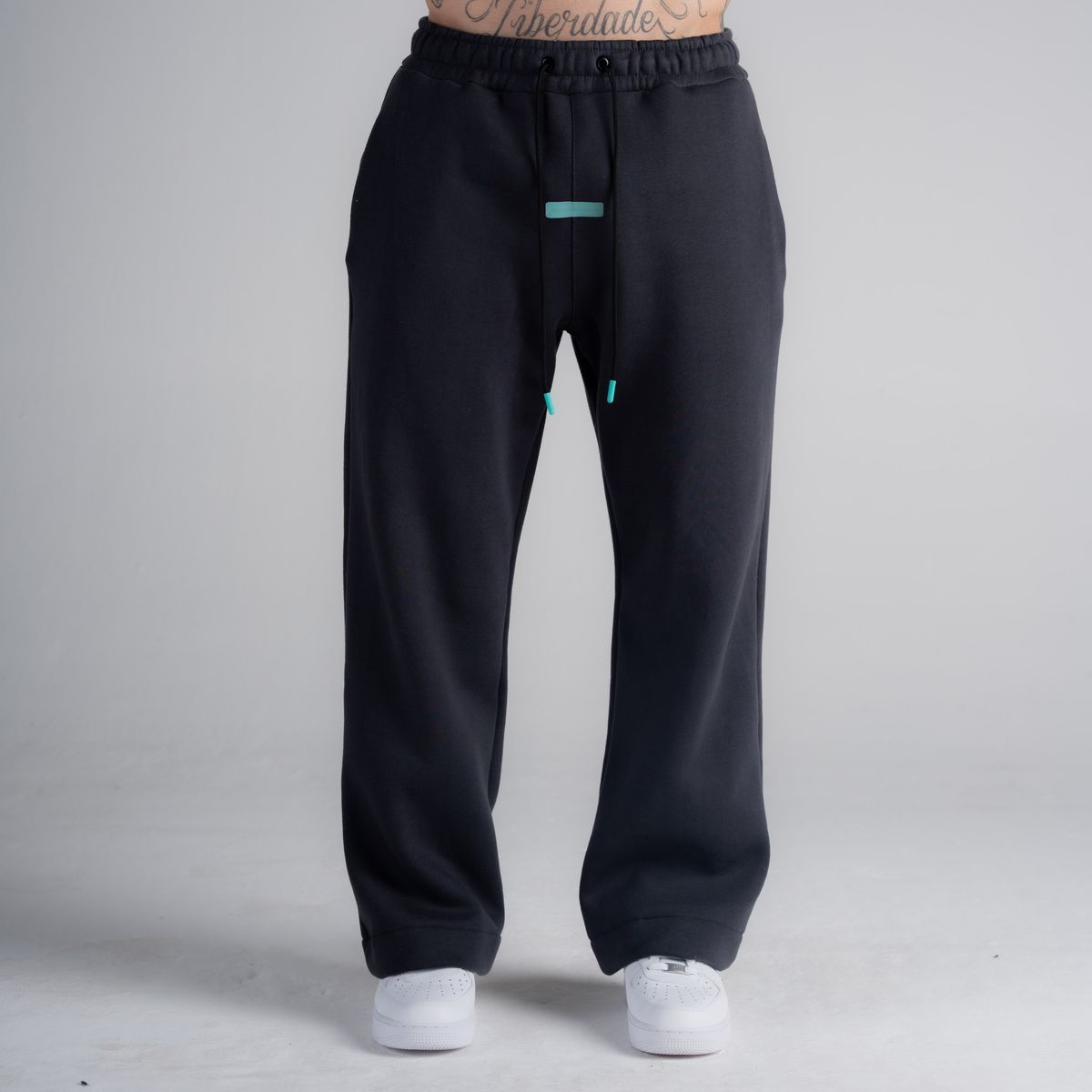 Calça de Moletom Oversized Reta Mith Aesthetics Cinza