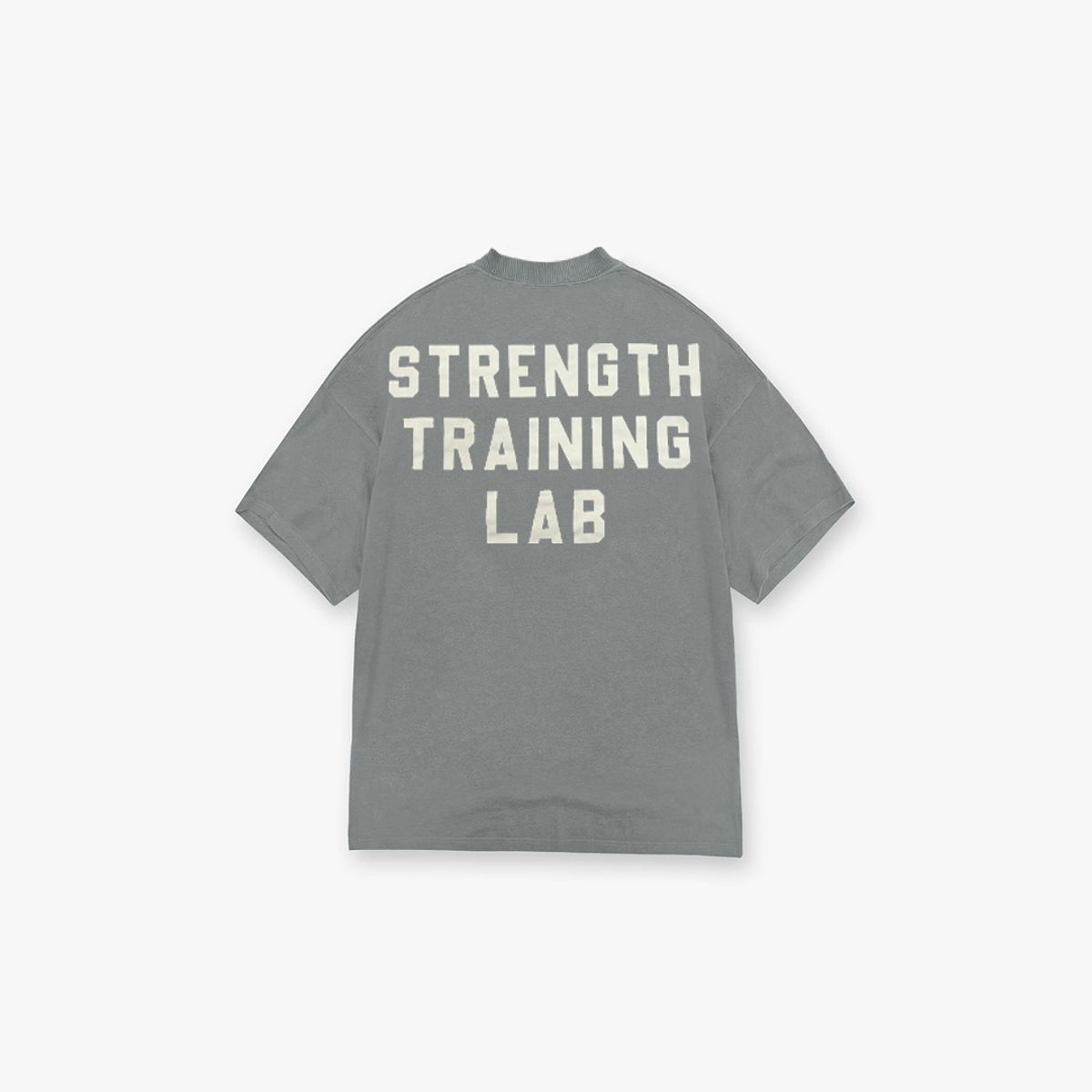 Camiseta Oversized Mith Strength Training Lab Cinza