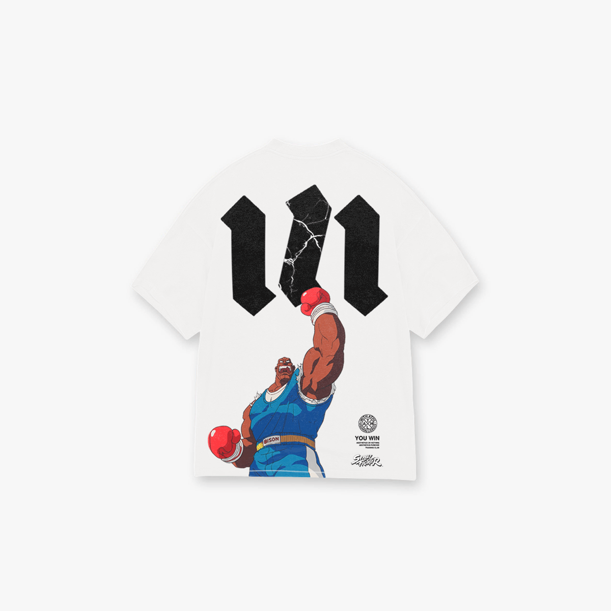 Camiseta Oversized Street Fighter Balrog Off White