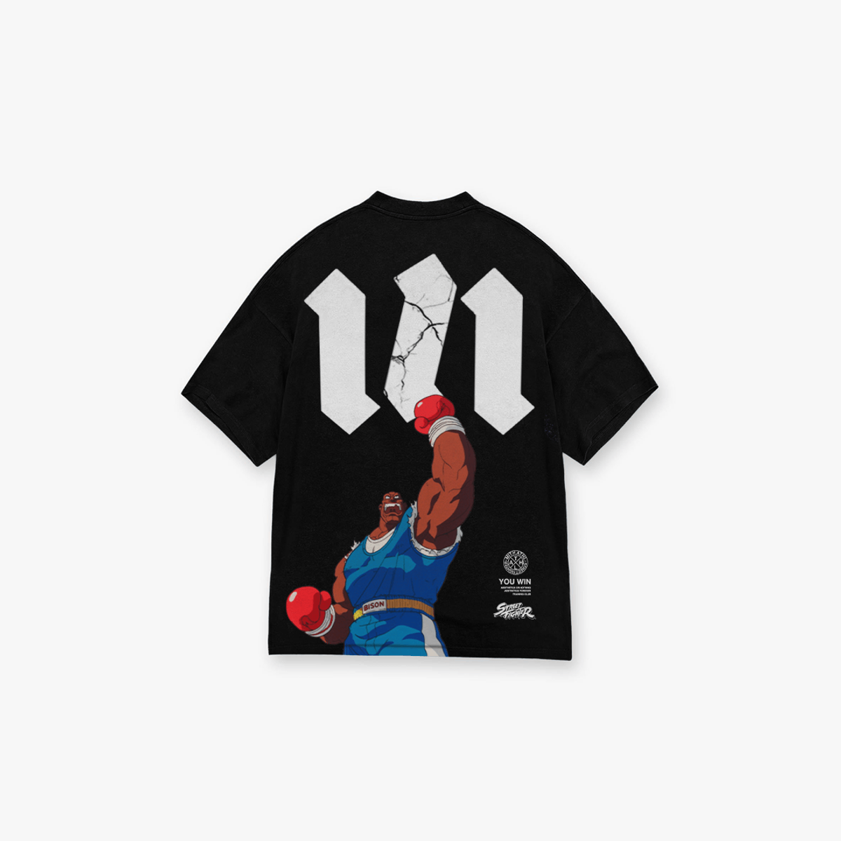 Camiseta Oversized Street Fighter Balrog Preto