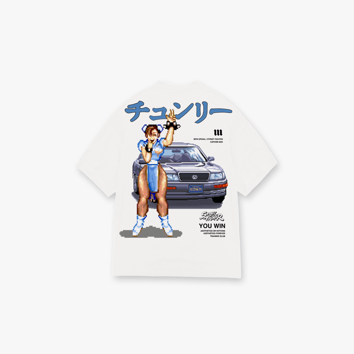 Camiseta Oversized Street Fighter Chun Li Off White