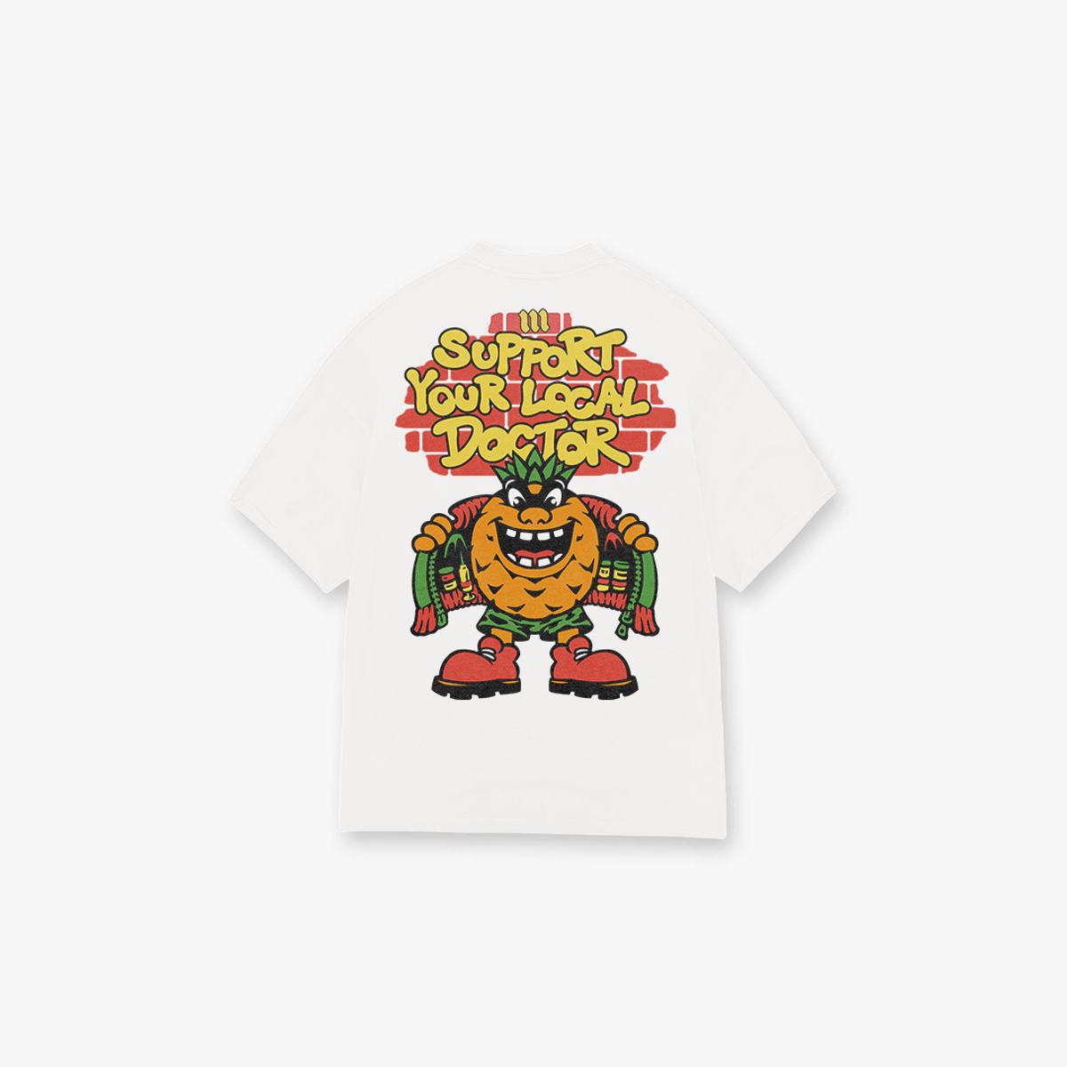 Camiseta Oversized Comam Frutas Support Your Local Off White