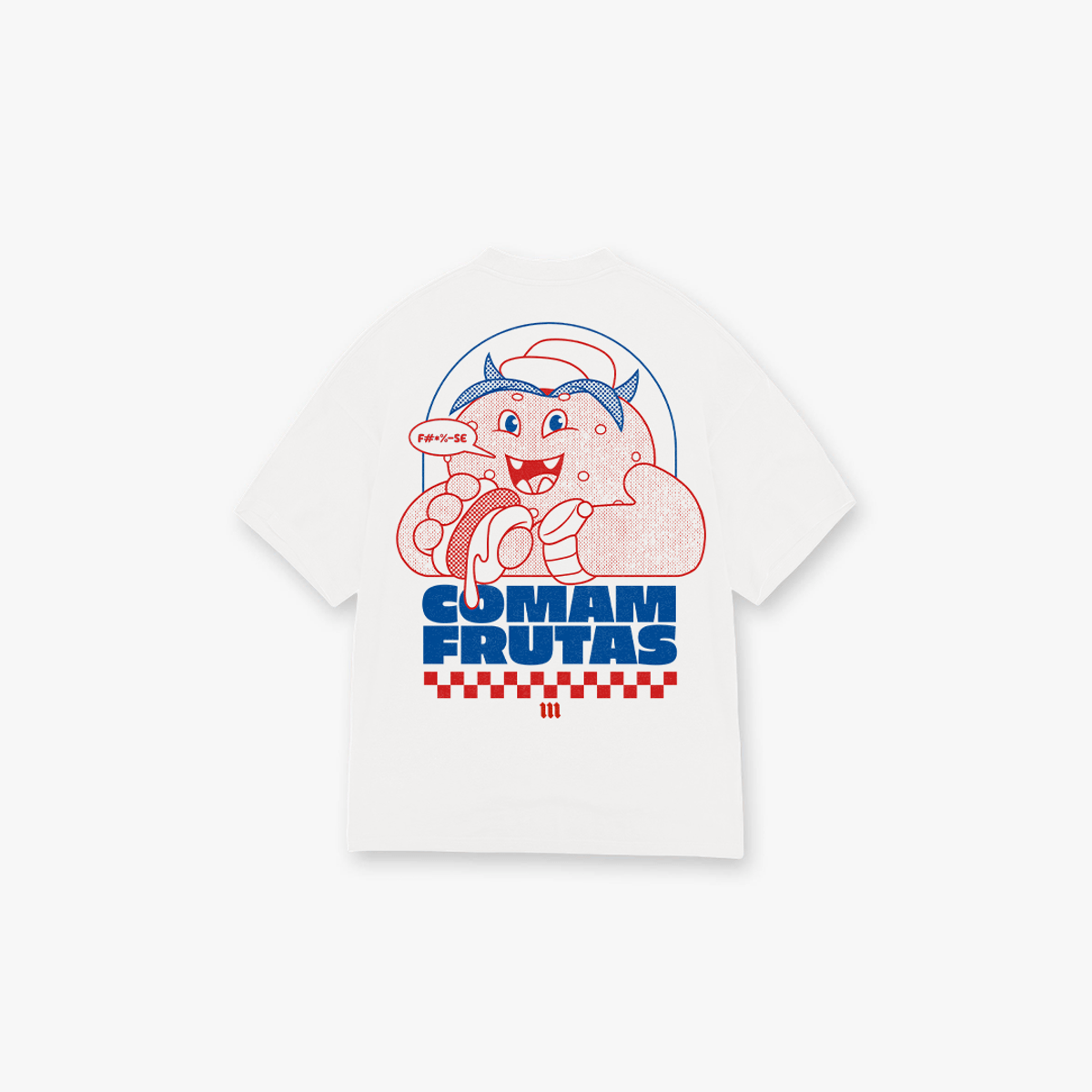 Camiseta Oversized Estonada Comam Frutas Reticle Blue Burger Off White