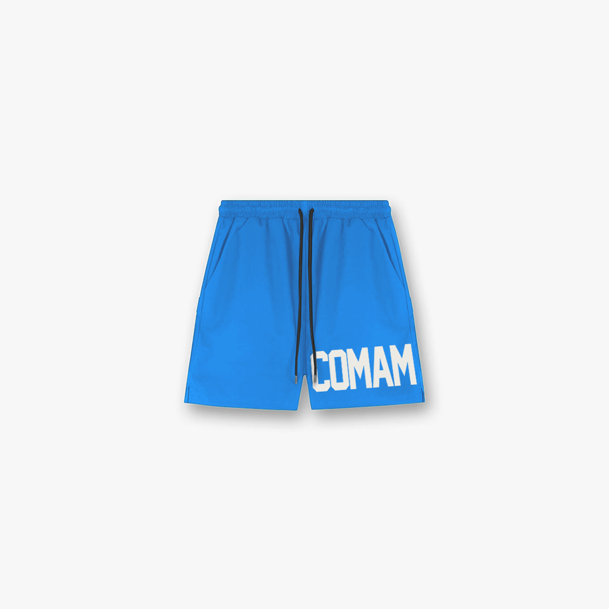 Shorts Curto Tactel Comam Frutas Write Azul