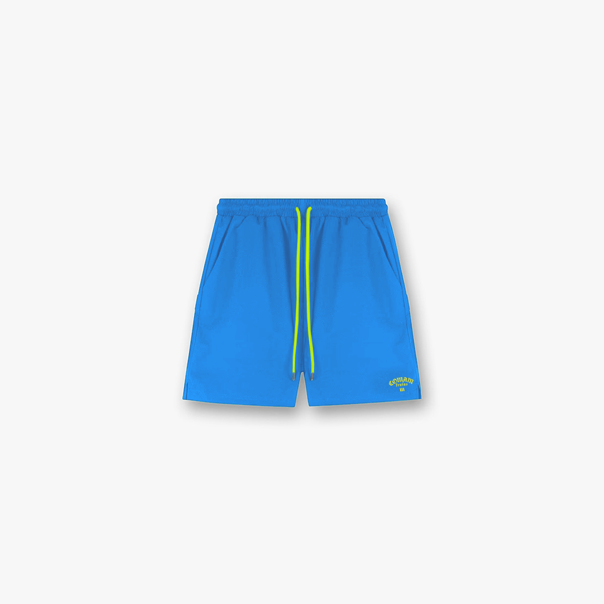 Shorts Curto Tactel Comam Frutas Azul