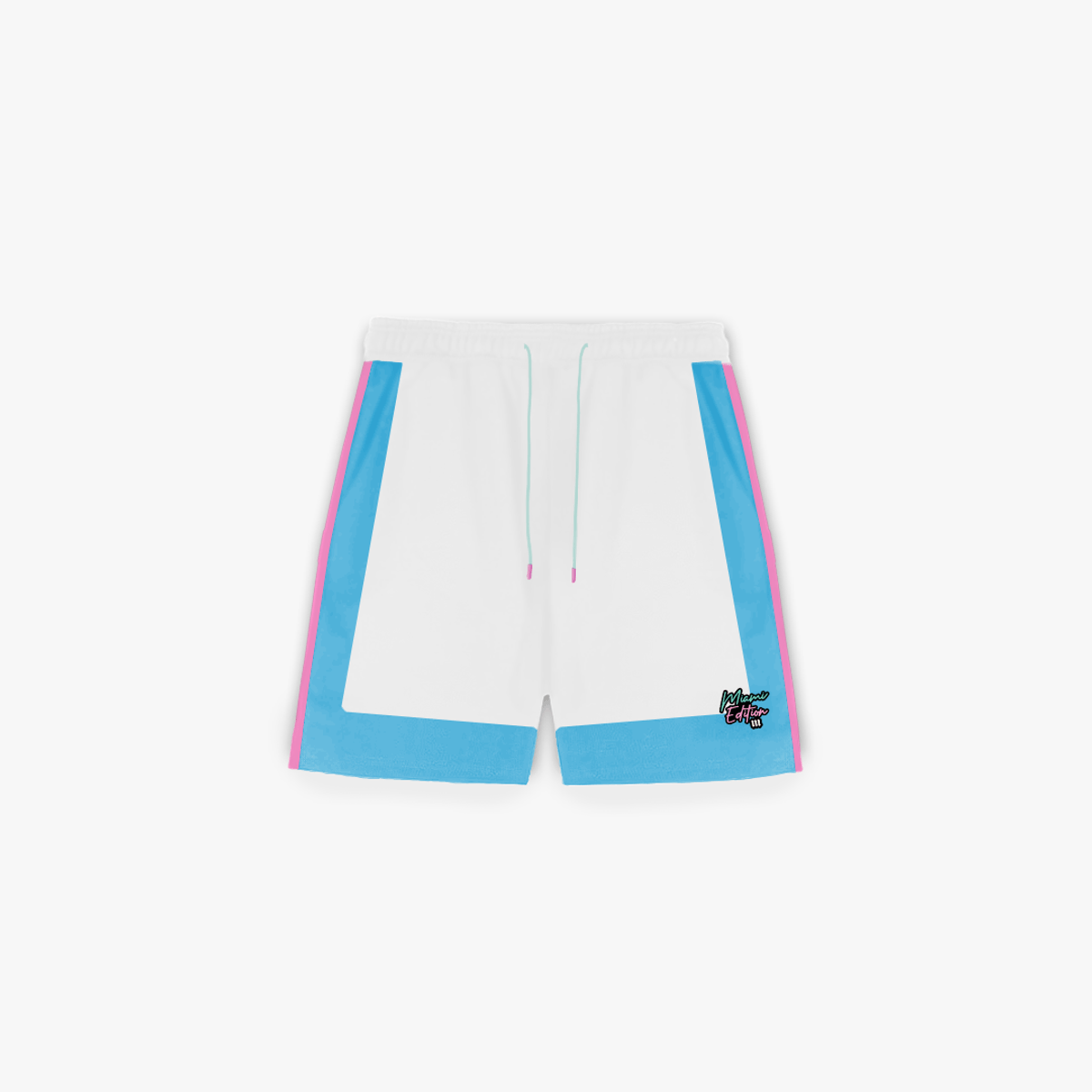Shorts Curto Tactel Comam Frutas Miami Edition Off White