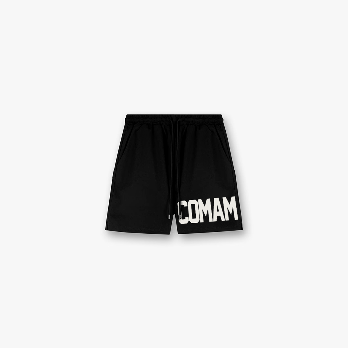 Shorts Curto Tactel Comam Frutas Write Preto