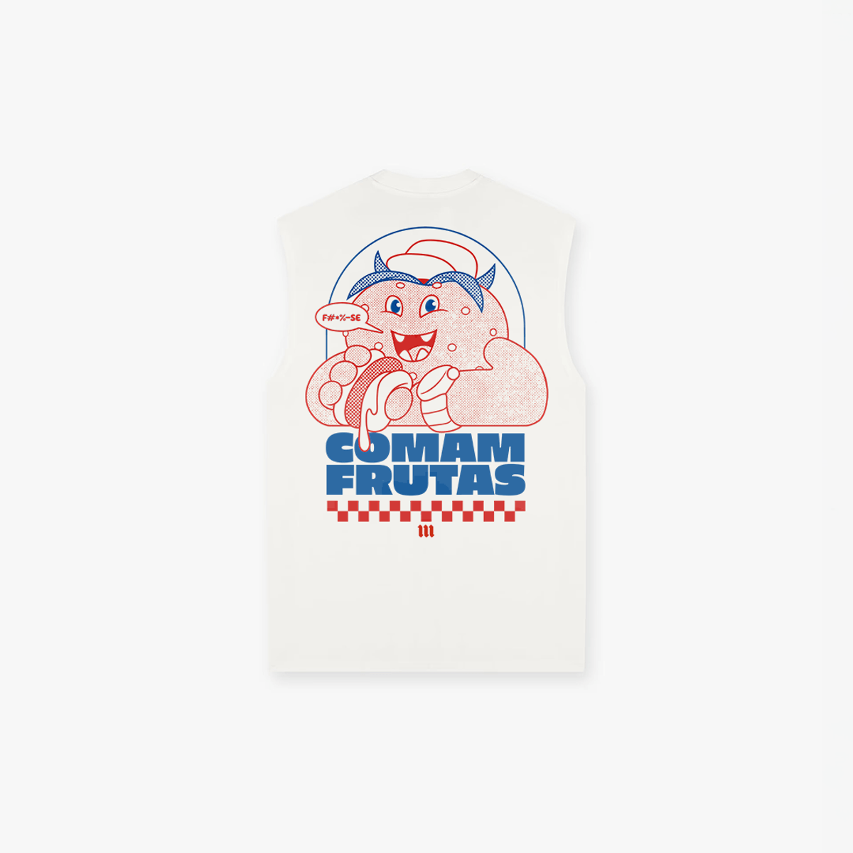 Regata Drop Shoulder Slevelles Mith Comam Frutas Reticule Burger Off White