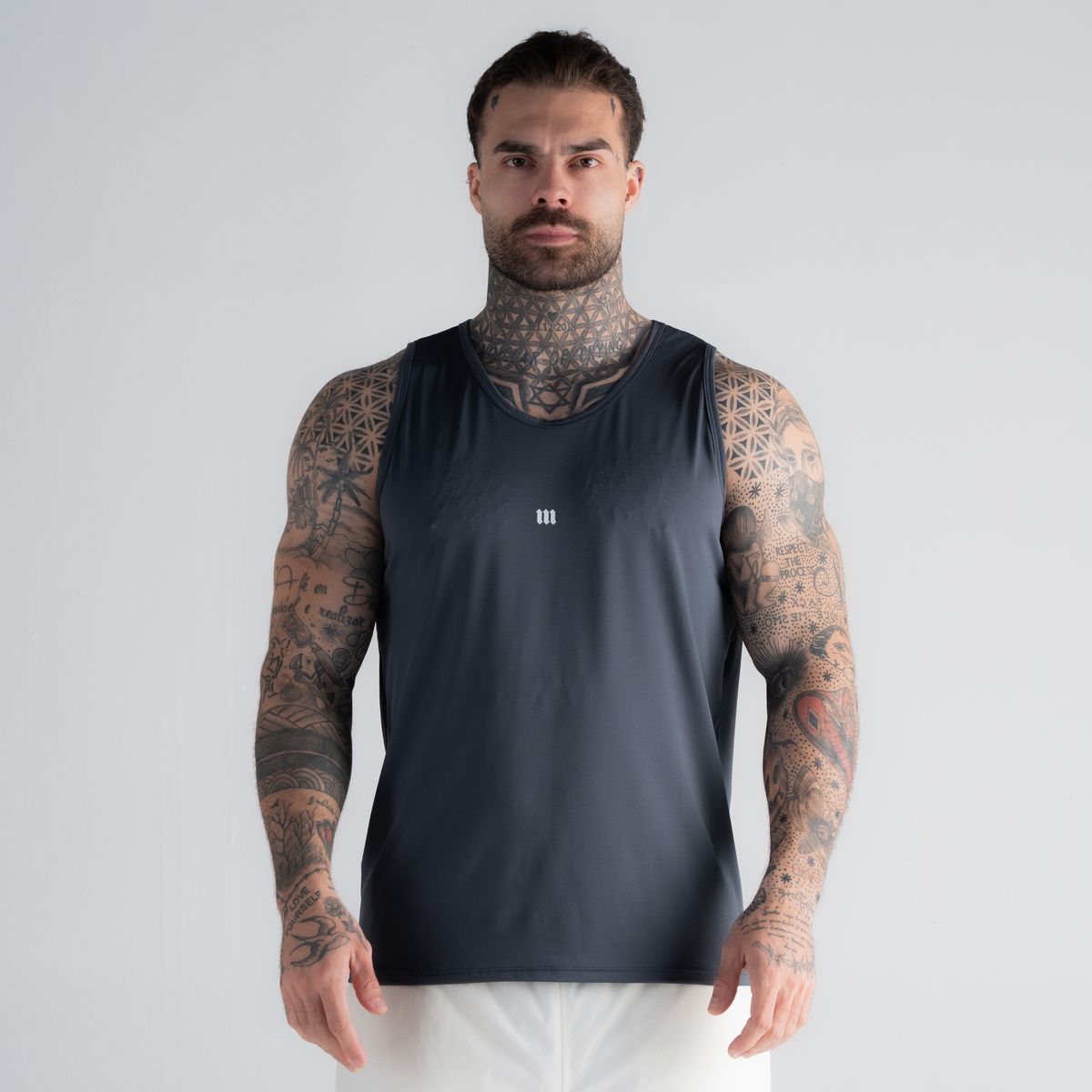 Regata Tank Top Dry Fit Logo Chumbo