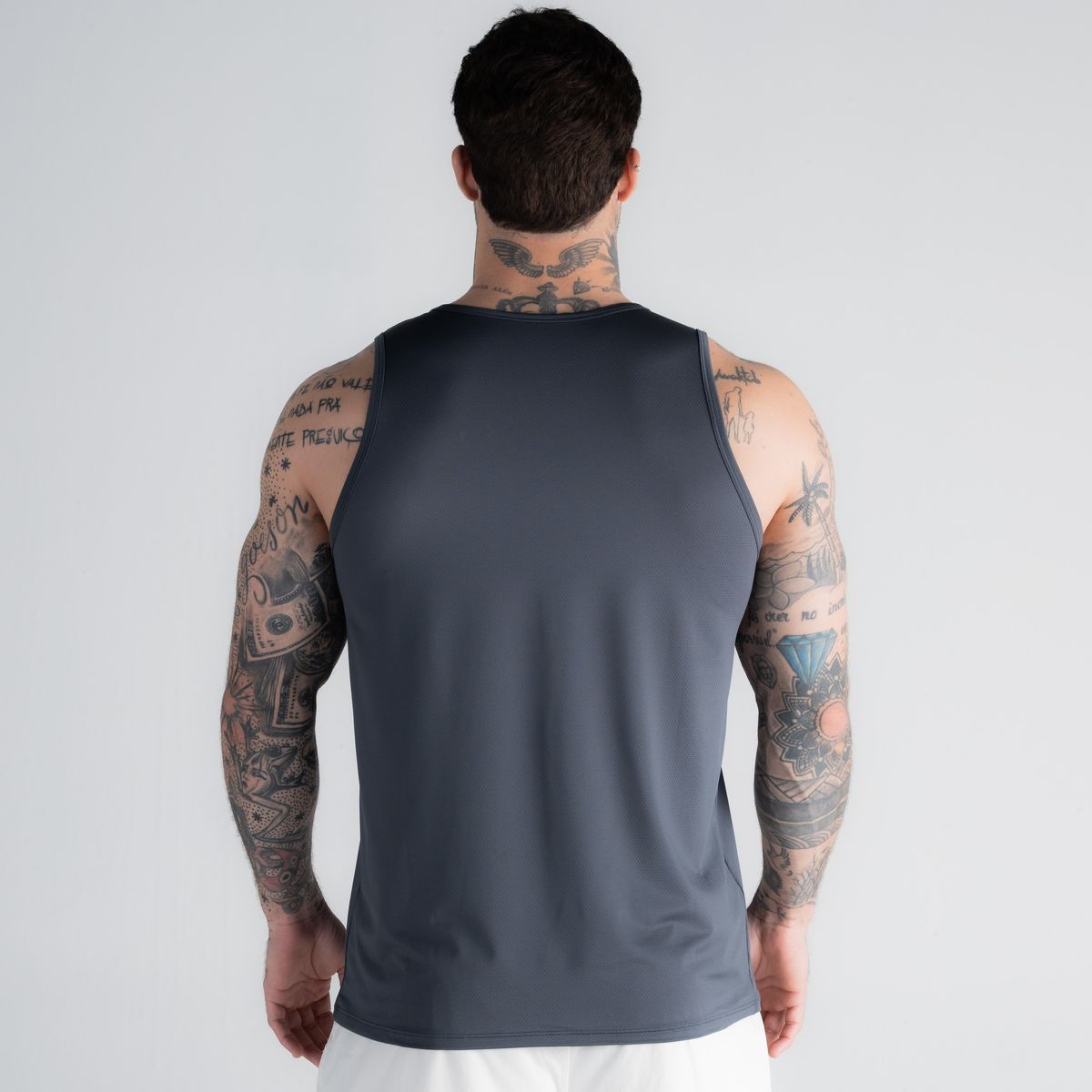 Regata Tank Top Dry Fit Logo Chumbo