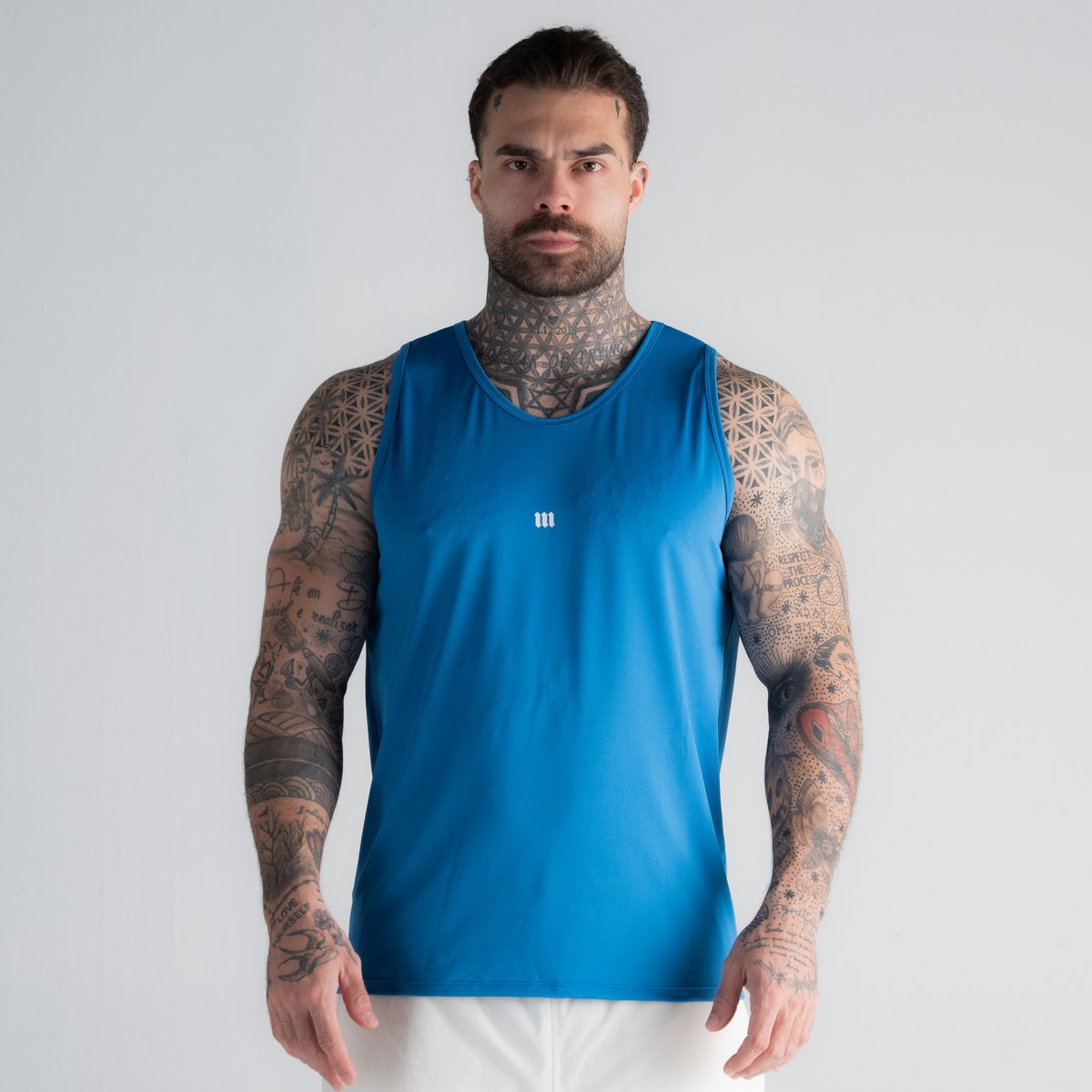 Regata Tank Top Dry Fit Logo Light Blue