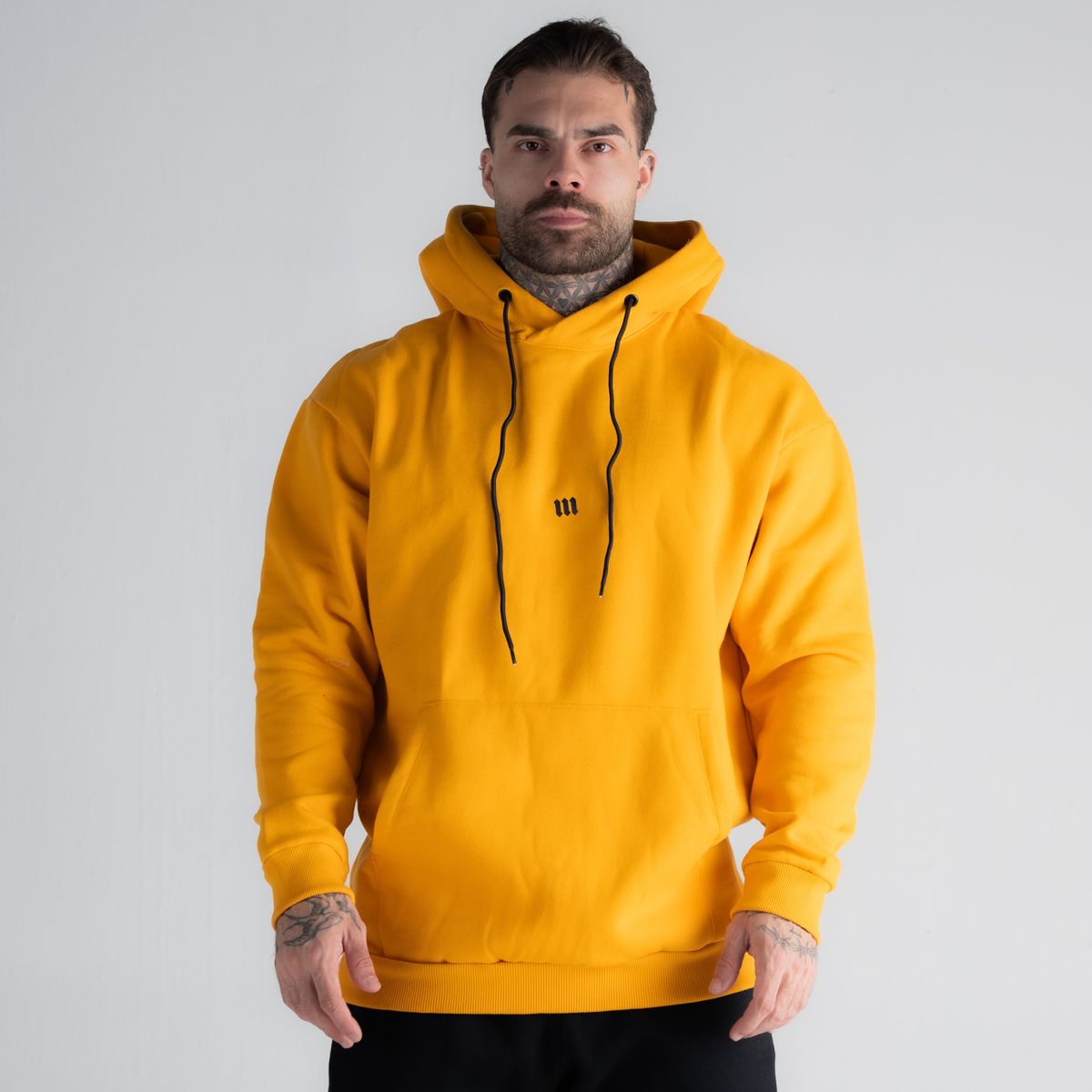 Blusa Moletom Oversized Capuz 01 Amarelo