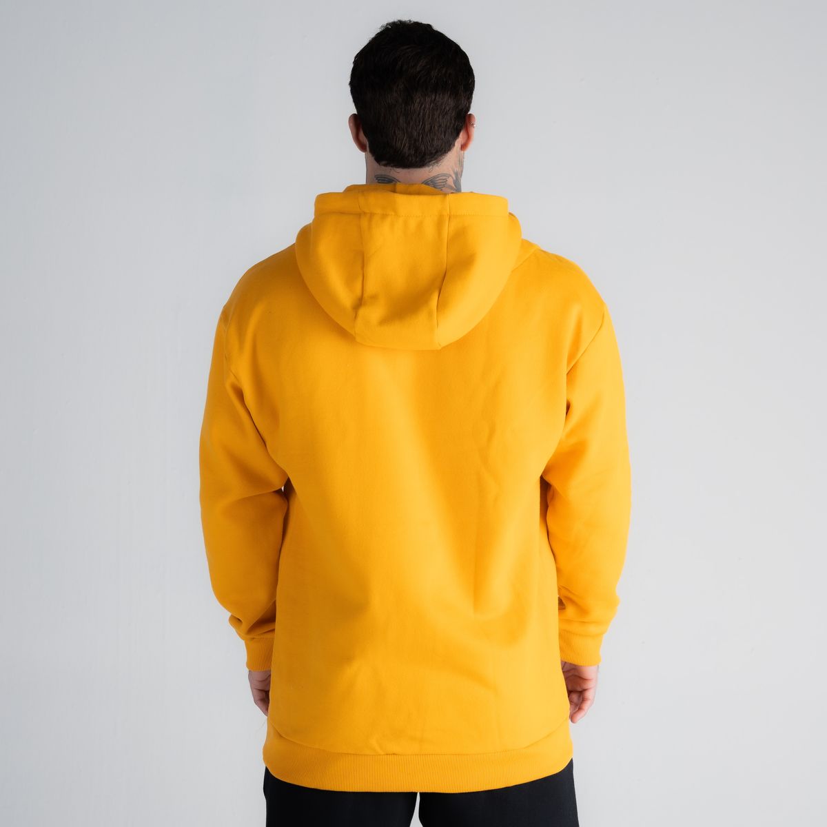 Blusa Moletom Oversized Capuz 01 Amarelo