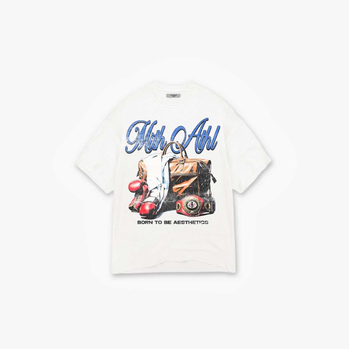 Camiseta Oversized Born To Be Aesthetics Off White