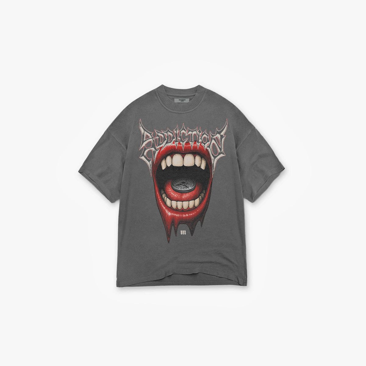 Camiseta Oversized Estonada Addiction Cinza