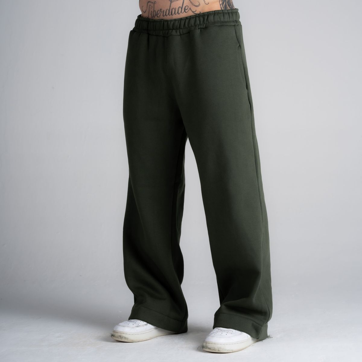 Calça de Moletom Oversized Reta Cloud Verde