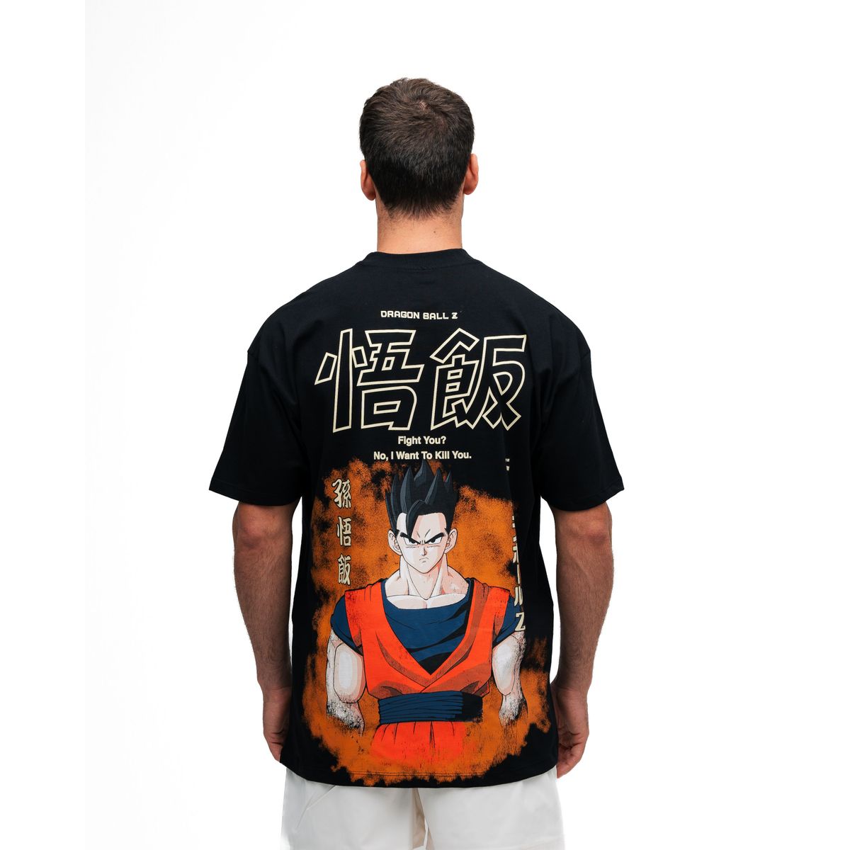 Camiseta Oversized Dragon Ball Z Gohan Preto