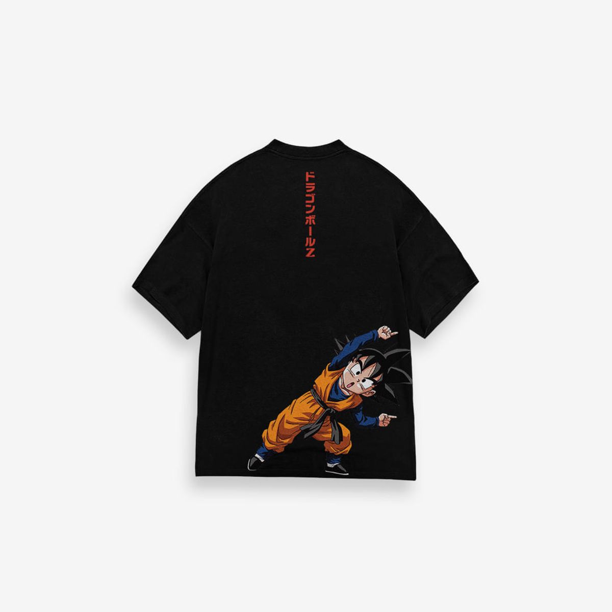 Camiseta Oversized Dragon Ball Z Goten Preto