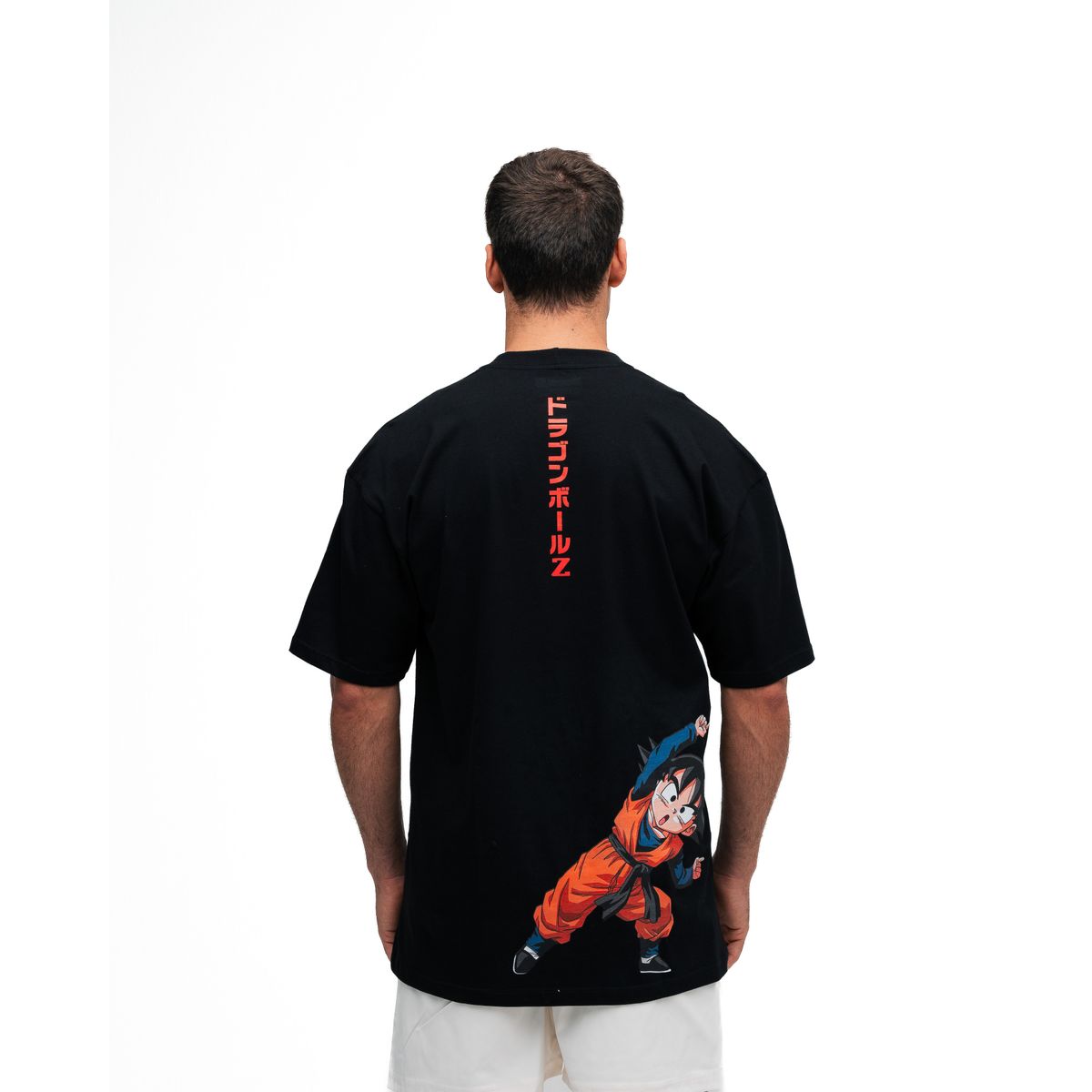 Camiseta Oversized Dragon Ball Z Goten Preto