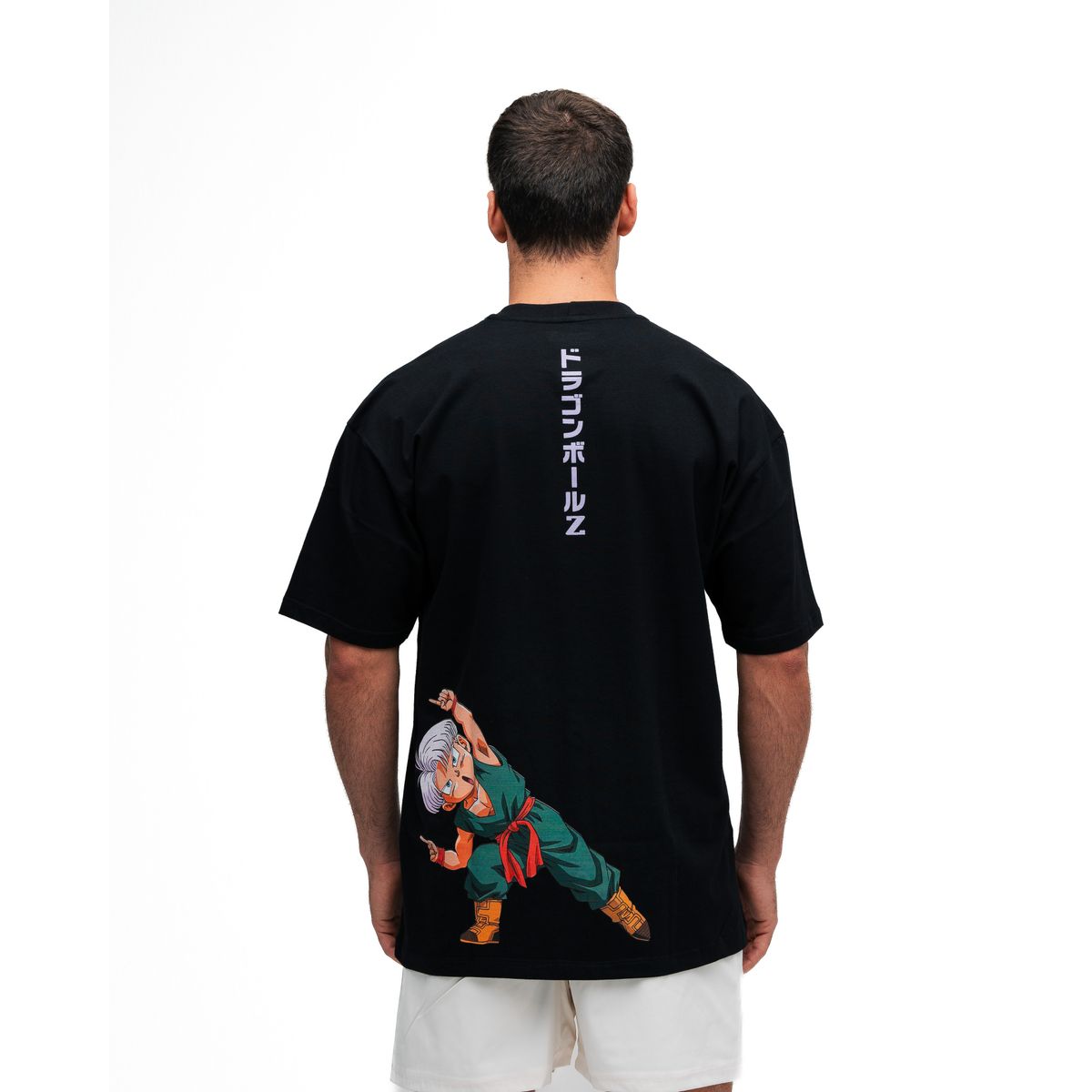 Camiseta Oversized Dragon Ball Z Trunks Preto