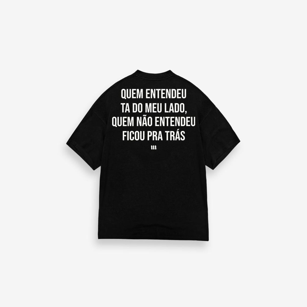 Camiseta Oversized Mith Comam Frutas Quem entendeu Preto